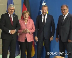 Members of the Presidency of BiH today at Merkel
