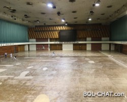Sarajevo / Completed arbeitet in der Halle Mirza Delibašić, im Bereich der LED-Beleuchtung