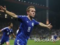 Višća brachte die Führung von BiH gegen Belgien.